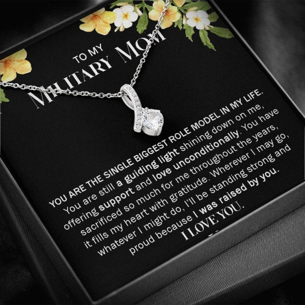 Mom Necklace, To My Military Mom Gift, Sentimental Gift For Military Mom, Proud Military Mom Gift On Mother's Day, Military Mom Appreciation Gift