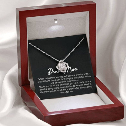 Mom Necklace, To My Mom On My Wedding Day, Mother Of The Bride Gift From Daughter, Wedding Day Gift For Mom, Wedding Day Necklace For Mom