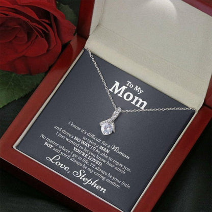 Mom Necklace, Mom Son Necklace,  Sentimental Gift Necklace For Mom From Son