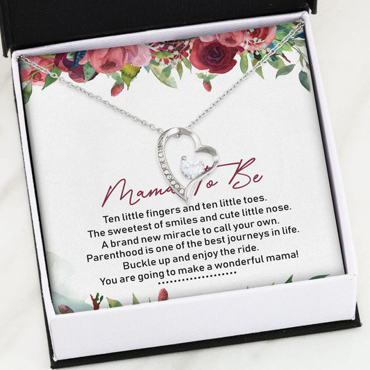 Mom To Be Necklace, Forever Love Necklace - Mama To Be Necklace Gifts For Mom