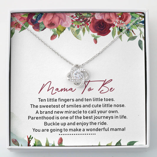 Mom To Be Necklace, Love Knot Necklace - Mama To Be Necklace Gifts For Mom