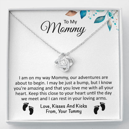 Mommy Necklace, Mommy To Be Gift From Bump, New Mom Necklace, Gift From Baby Bump, Mom To Be, Mother's Day Necklace For Expecting Mom, Pregnant Wife