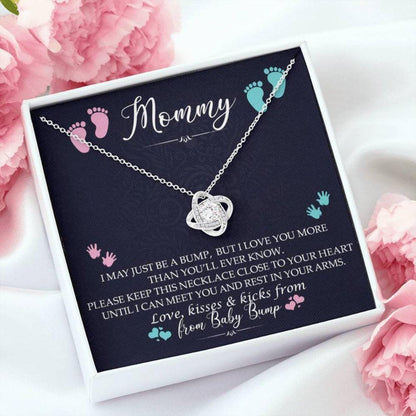 Mom Necklace, Mommy To Be Necklace Love From Baby Bump  “ Gift For First Time Mom Pregnancy