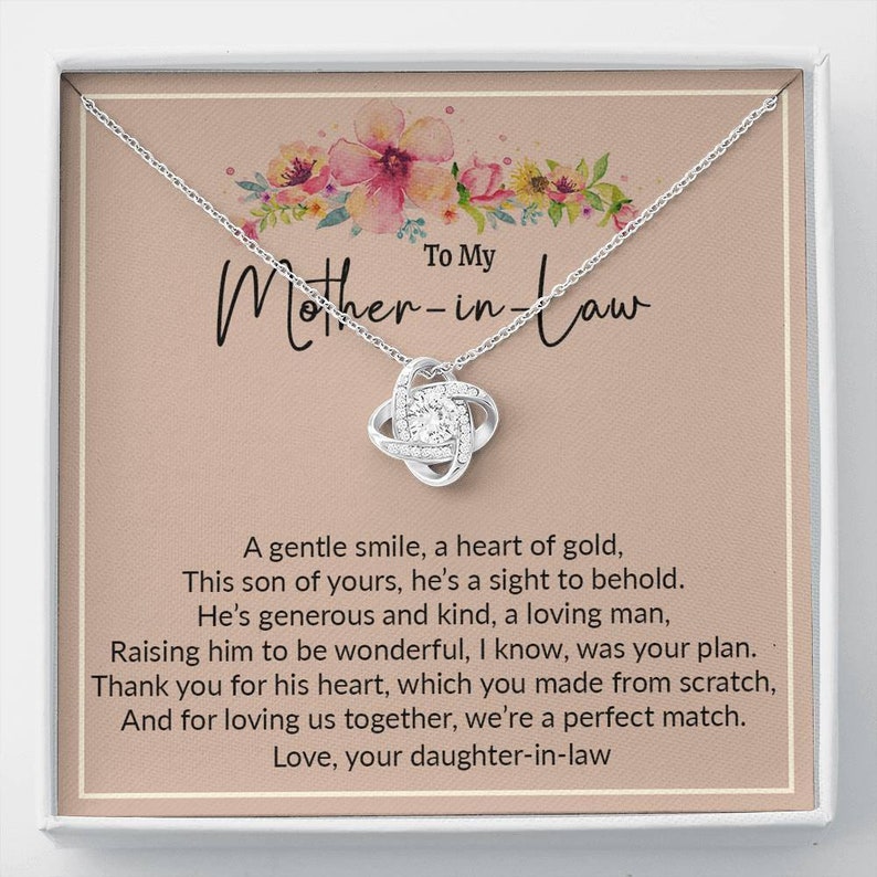 Mother-in-law Necklace, Christmas Necklace For Mother-in-law, To My Mother In Law Gift For Christmas, Mom In Law Gift For Christmas, Birthday Card Gift, Mother's Day