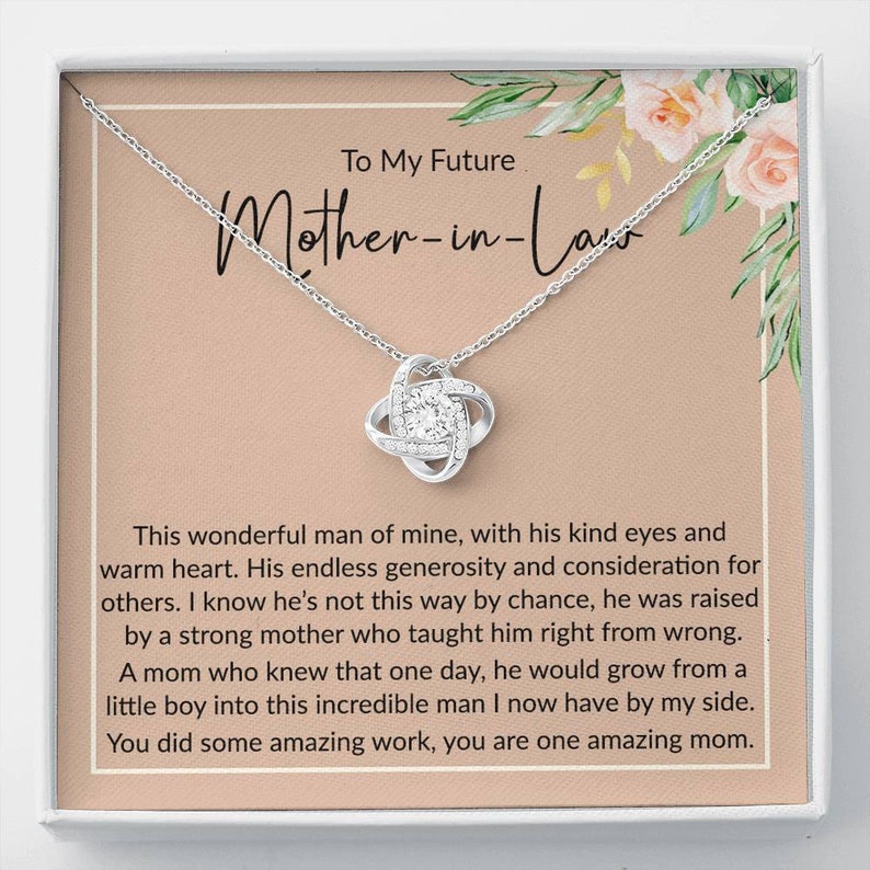 Mother-in-law Necklace, Future Mother In Law Gift From Son In Law, Birthday Necklace For Mother-in-Law From Son-in-Law, Mother Of The Bride Gift From Groom, Necklace