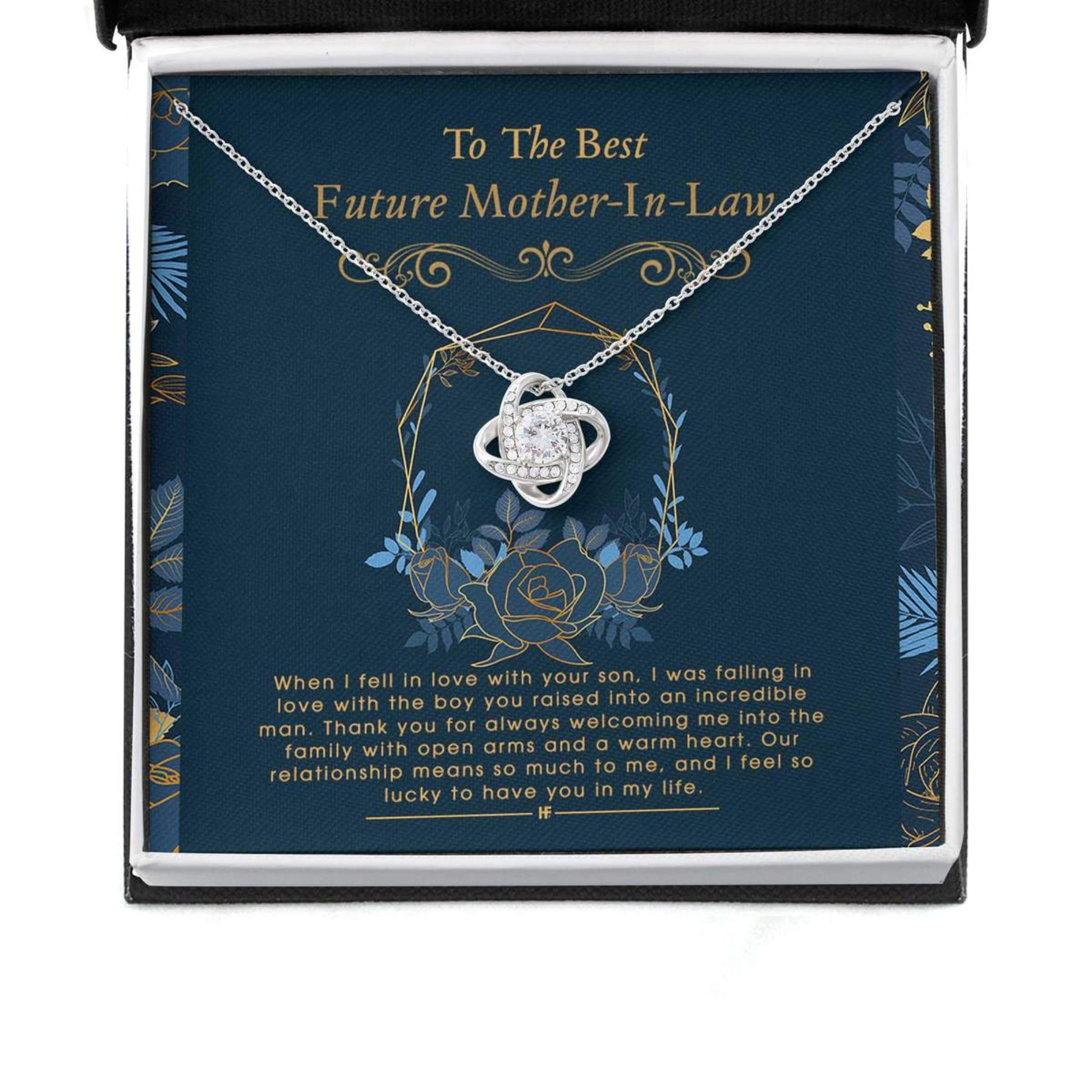 Mother-in-law Necklace, Future Mother In Law Necklace: Gift For Mother's Day From Daughter, Elegant Message Card