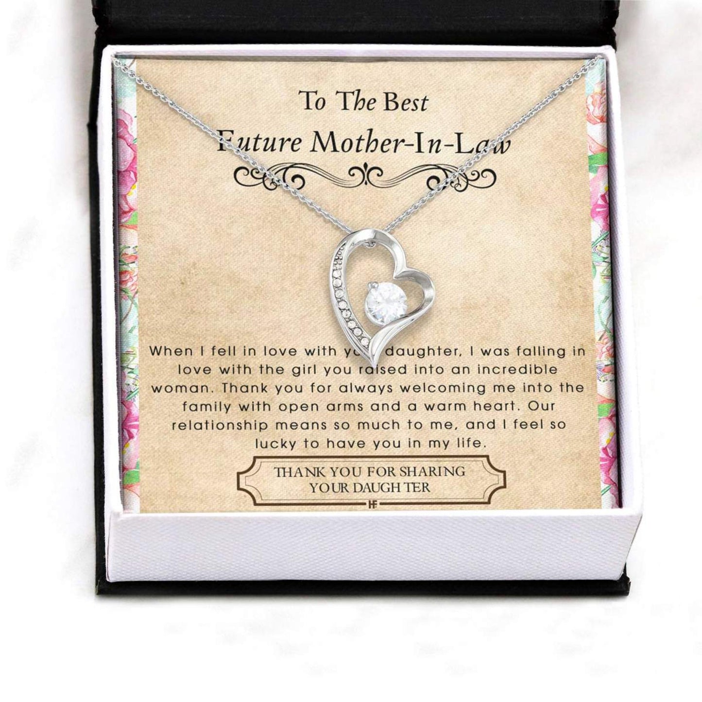 Mother-in-law Necklace, Future Mother In Law Necklace: Gift For Mother's Day From Future Son, Heartfelt Message Card
