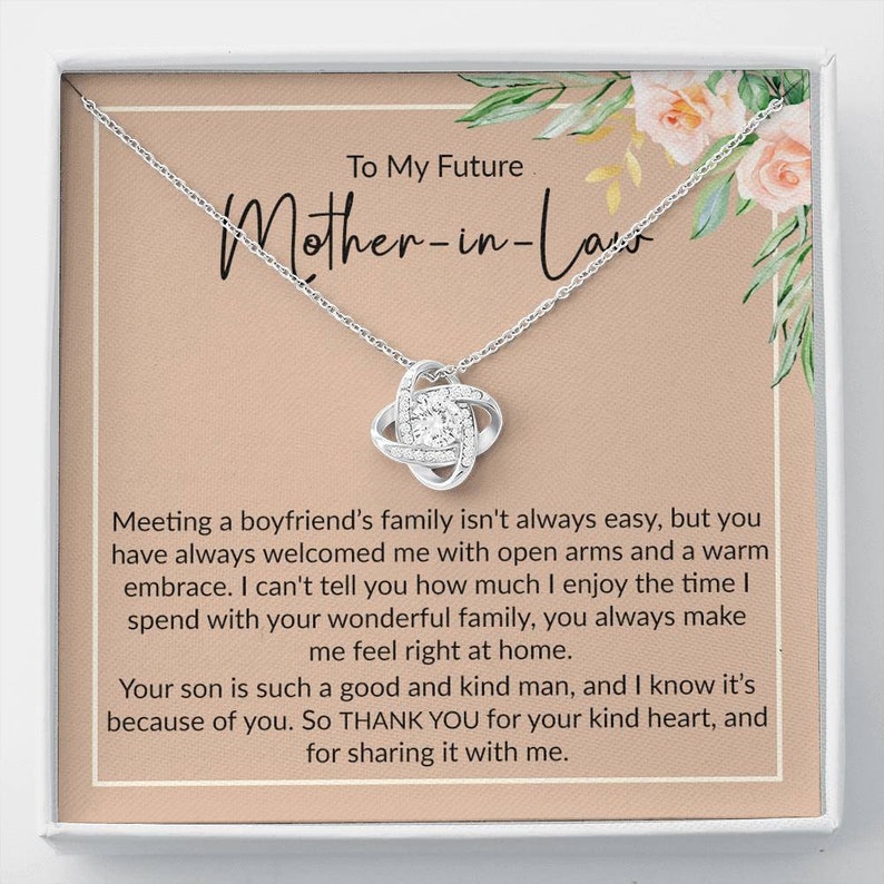 Mother-in-law Necklace, Gift For Future Mother-in-law, To My Future Mother In Law Gift For Christmas, Gift For Boyfriend's Mom, Boyfriend's Mom Gift V1