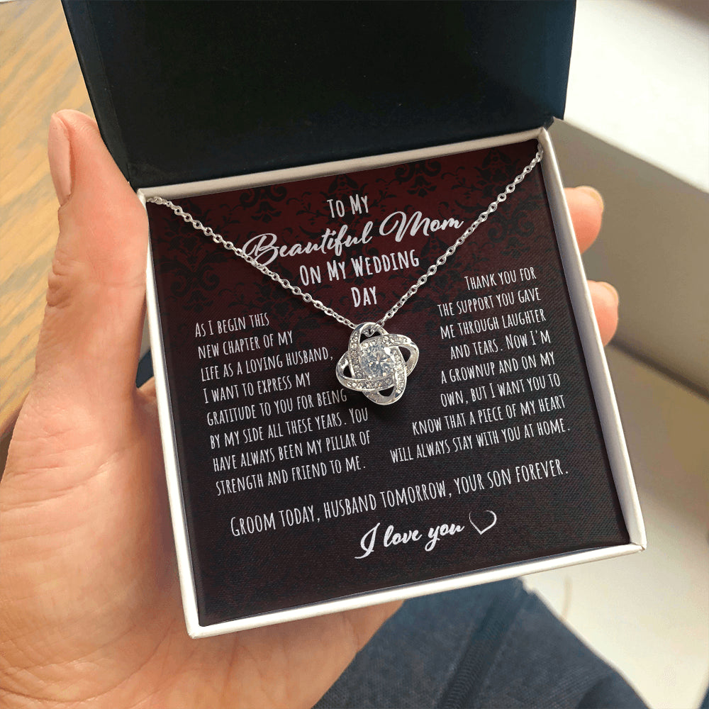 Mother-In-Law Necklace, Gift For The Mother Of The Groom From Son On Wedding Day