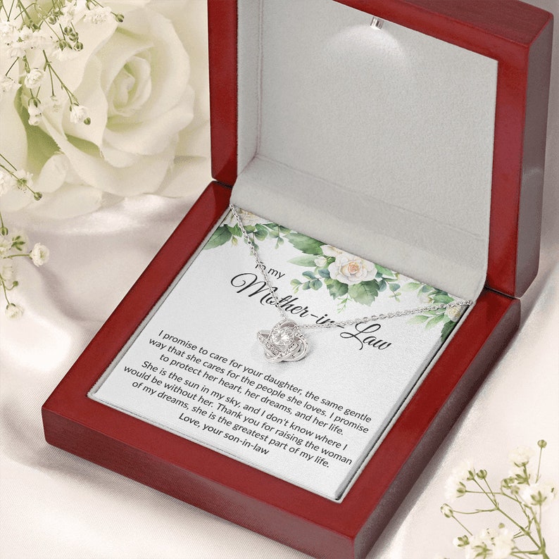 Mother-In-Law Necklace, Mother Of The Bride Gift From Groom, Mother In Law Gift On Wedding Day From Groom, Gifts For Mother Of The Bride