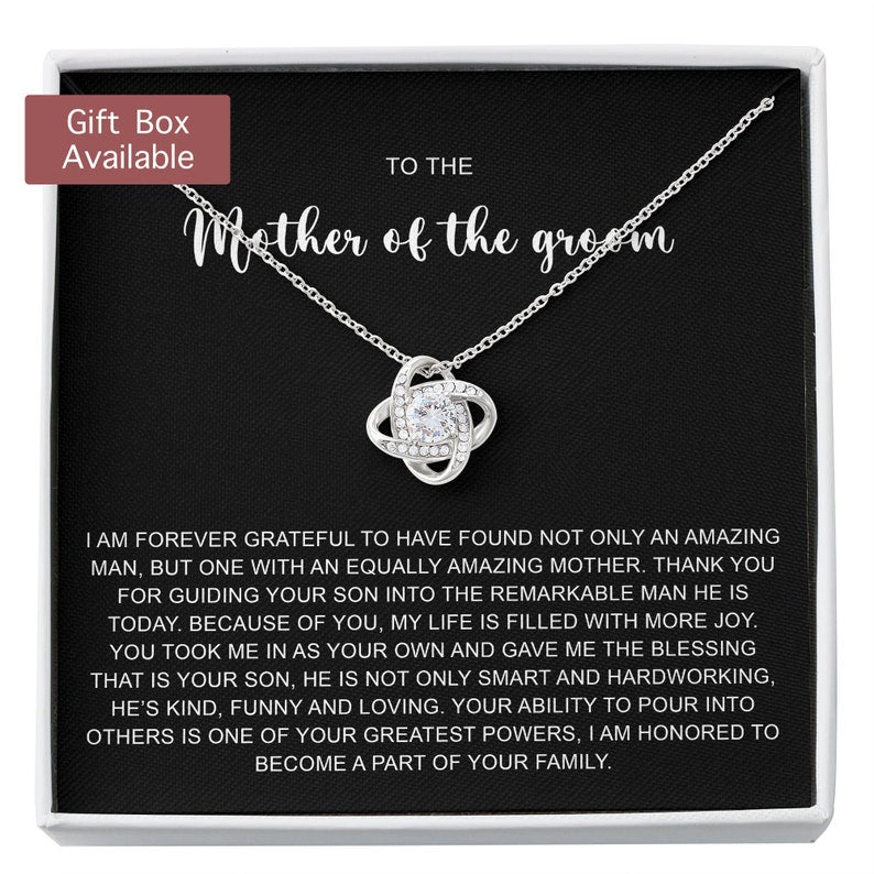 Mother-in-law Necklace, Mother Of The Groom Gift, Mother Of The Groom Gift From Bride, Mother Of The Groom Wedding Gift