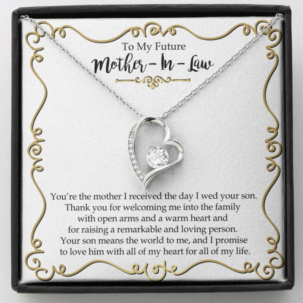 Mother-In-Law Necklace, Mothers Day Necklace Forever Love Necklace - Mother Of The Groom Gift
