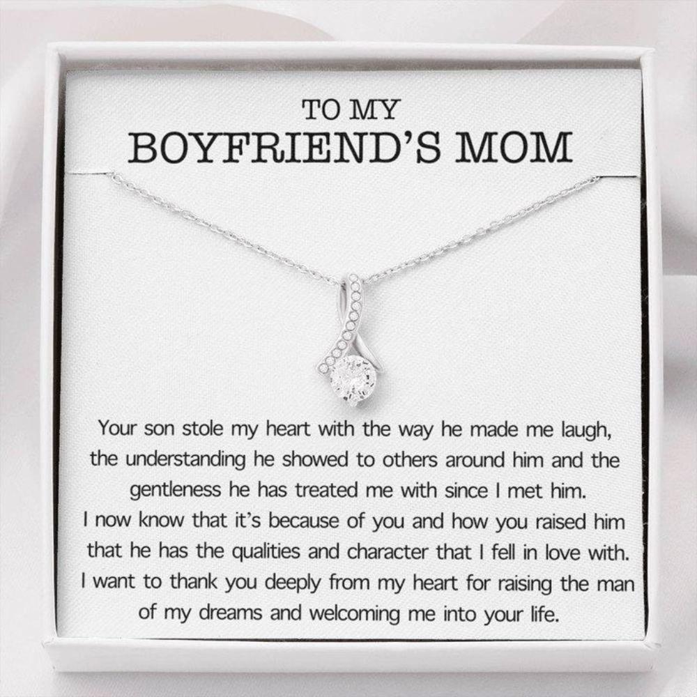 Mother-In-Law Necklace, Mothers Day Necklace Gift For Boyfriend's Mom, Boyfriend's Mom Gift, To My Boyfriends Mom Gift