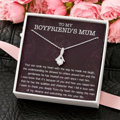 Mother-In-Law Necklace, Mothers Day Necklace Gift For Boyfriend’S Mom, Boyfriend’S Mom Gift, To My Boyfriends Mom Necklace