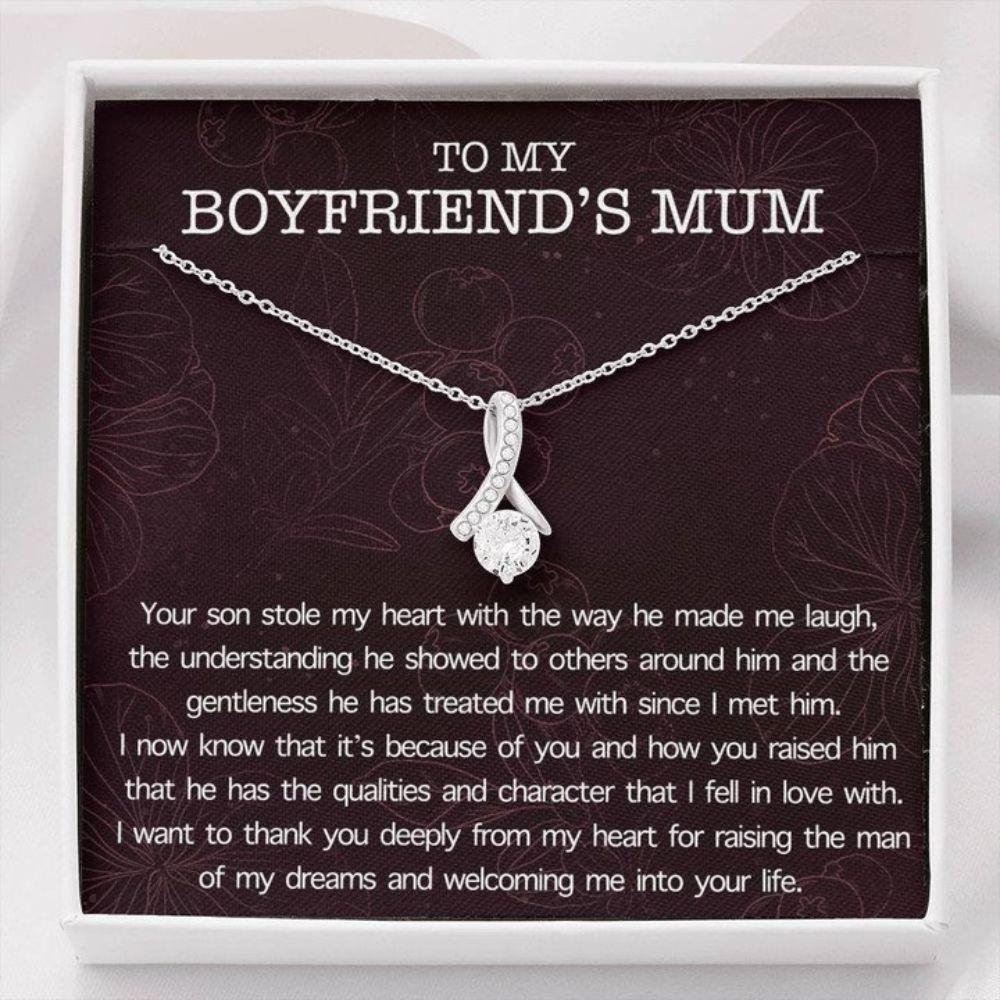 Mother-In-Law Necklace, Mothers Day Necklace Gift For Boyfriend's Mom, Boyfriend's Mom Gift, To My Boyfriends Mom Necklace