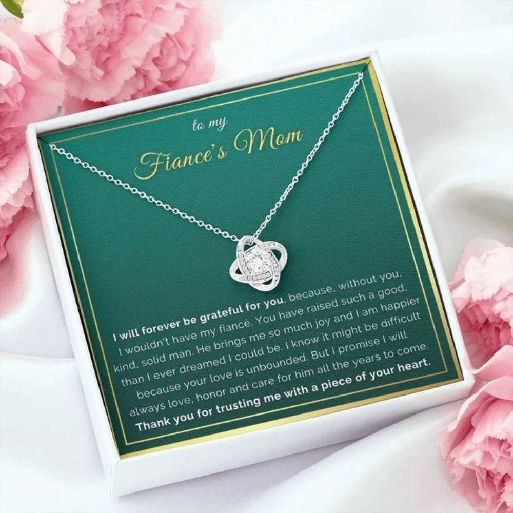 Mother-In-Law Necklace, Necklace To My Fiance’S Mom From Her Gift For Future Mother In Law Necklace