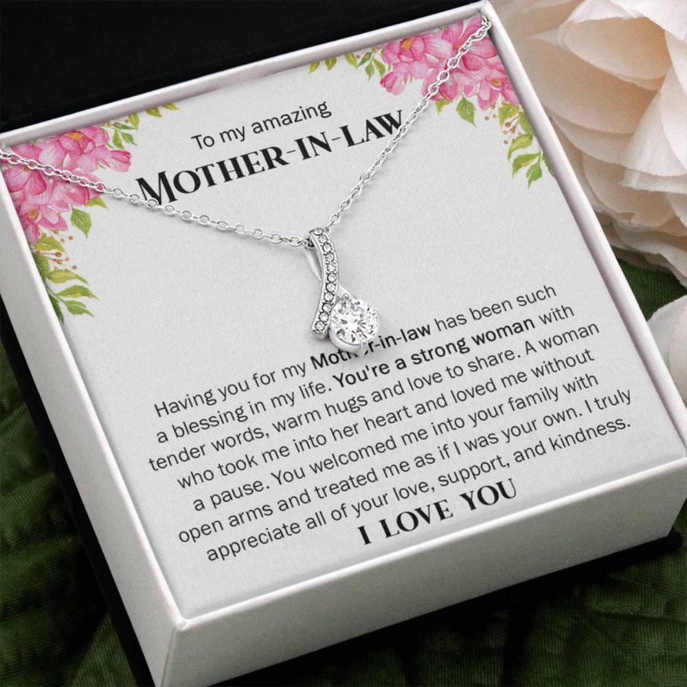 Mother-in-law Necklace, To My Amazing Mother-in-law Gift, Sentimental Gift For Mother-in-law From Daughter-in-law, Meaningful Mother-in-law Necklace On Mother's Day