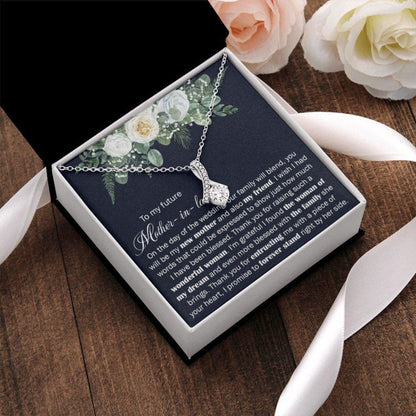 Mother-In-Law Necklace, To My Future Mother-In-Law Gift, Sentimental Gift For Mother Of Bride From Groom, Meaningful Necklace