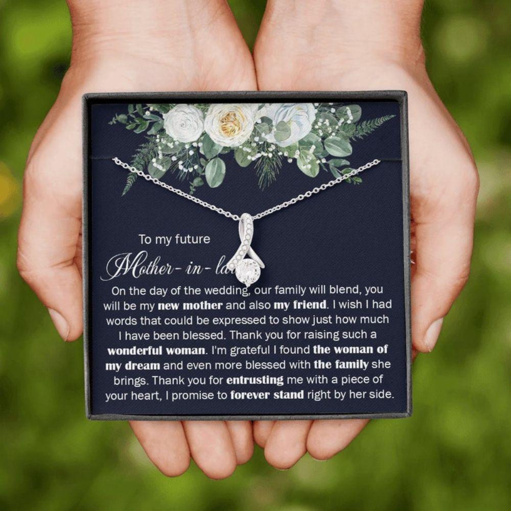Mother-in-law Necklace, To My Future Mother-in-law Gift, Sentimental Gift For Mother Of Bride From Groom, Meaningful Necklace For Mother-in-law On Wedding Day