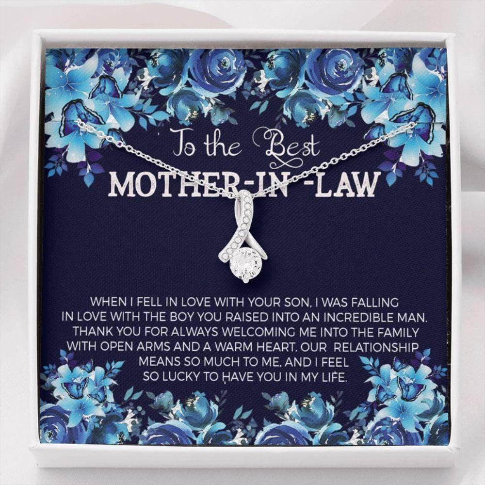 Mother In Law Necklace, To My Mother In Law Card On Our Wedding Day, Mother In Law Gift From Bride, Mother In Law Necklace, Mother In Law Wedding Gift, Thank You