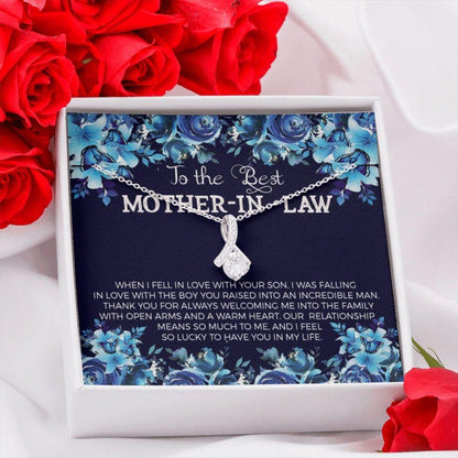 Mother In Law Necklace, To My Mother In Law Card On Our Wedding Day, Mother In Law Gift From Bride, Mother In Law Necklace