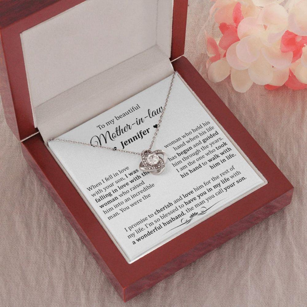 Mother In Law Necklace, To My Mother In Law Gift Necklace, Jewelry For Mother In Law On Wedding Day, Gift For Mother In Law From Bride