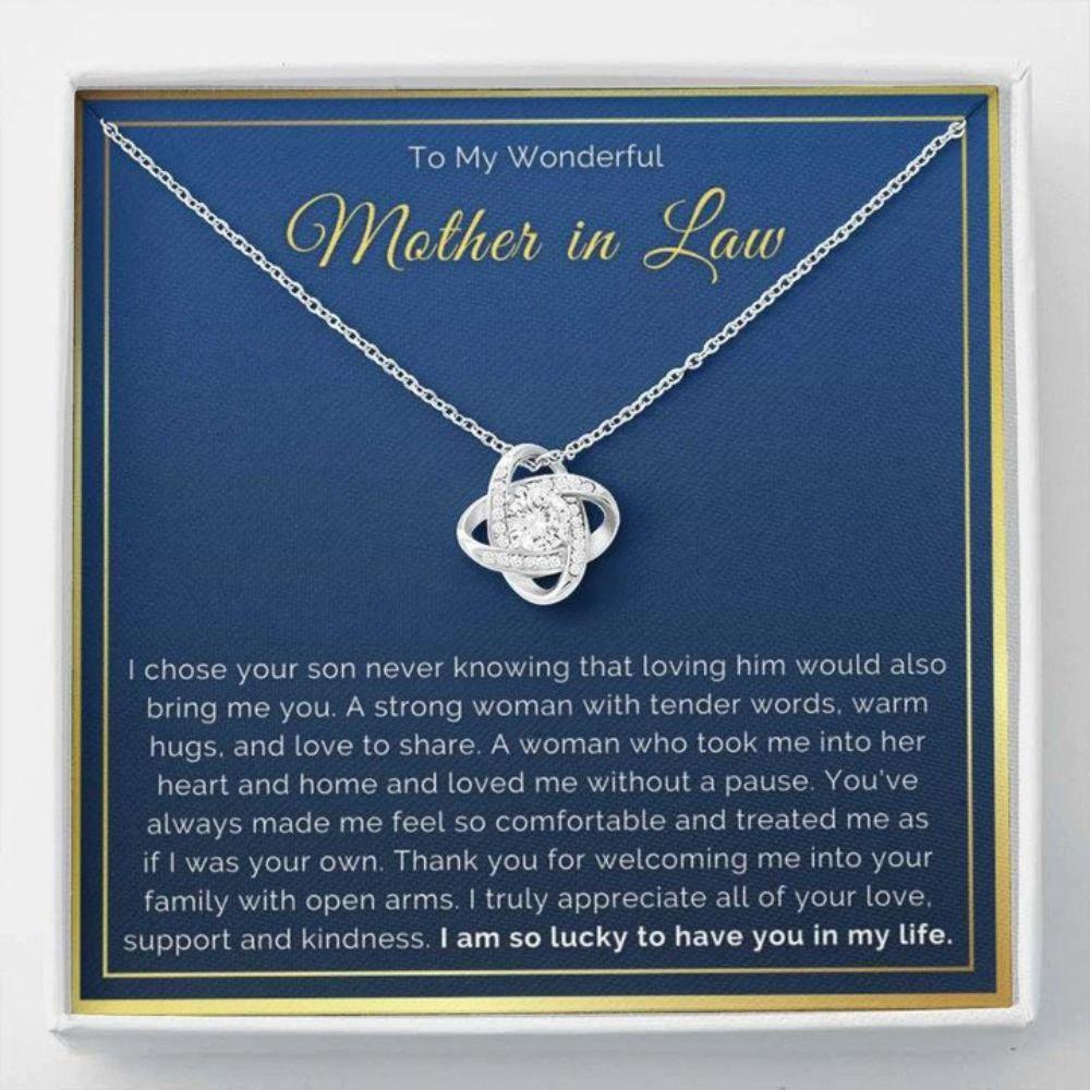 Mother-In-Law Necklace, To My Mother In Law Necklace From Daughter, Gift To Mother-in-Law For Christmas Birthday