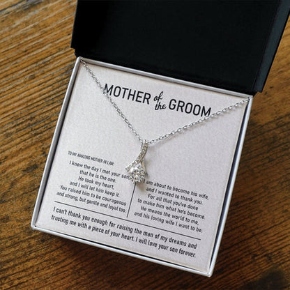 Mother-in-law Necklace, To My Mother In Law On Our Wedding Day Alluring Necklace Gift Mother Of The Groom Gift From Bride Future Mother In Law Gift