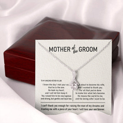 Mother-In-Law Necklace, To My Mother In Law On Our Wedding Day Alluring Necklace Gift Mother Of The Groom Gift From Bride Future Mother In Law Gift