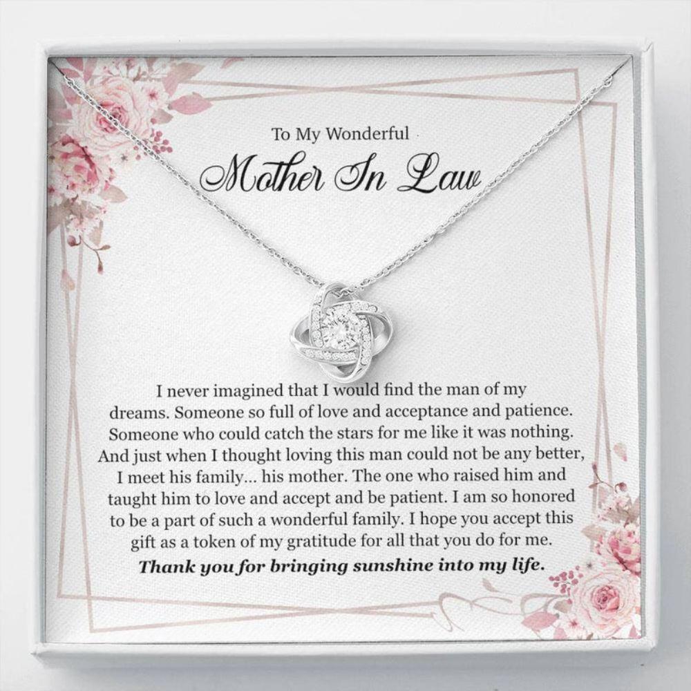 Mother-In-Law Necklace, Mother In Law Necklace Wedding Day Gift “ Wedding Day Gift For Mother In Law