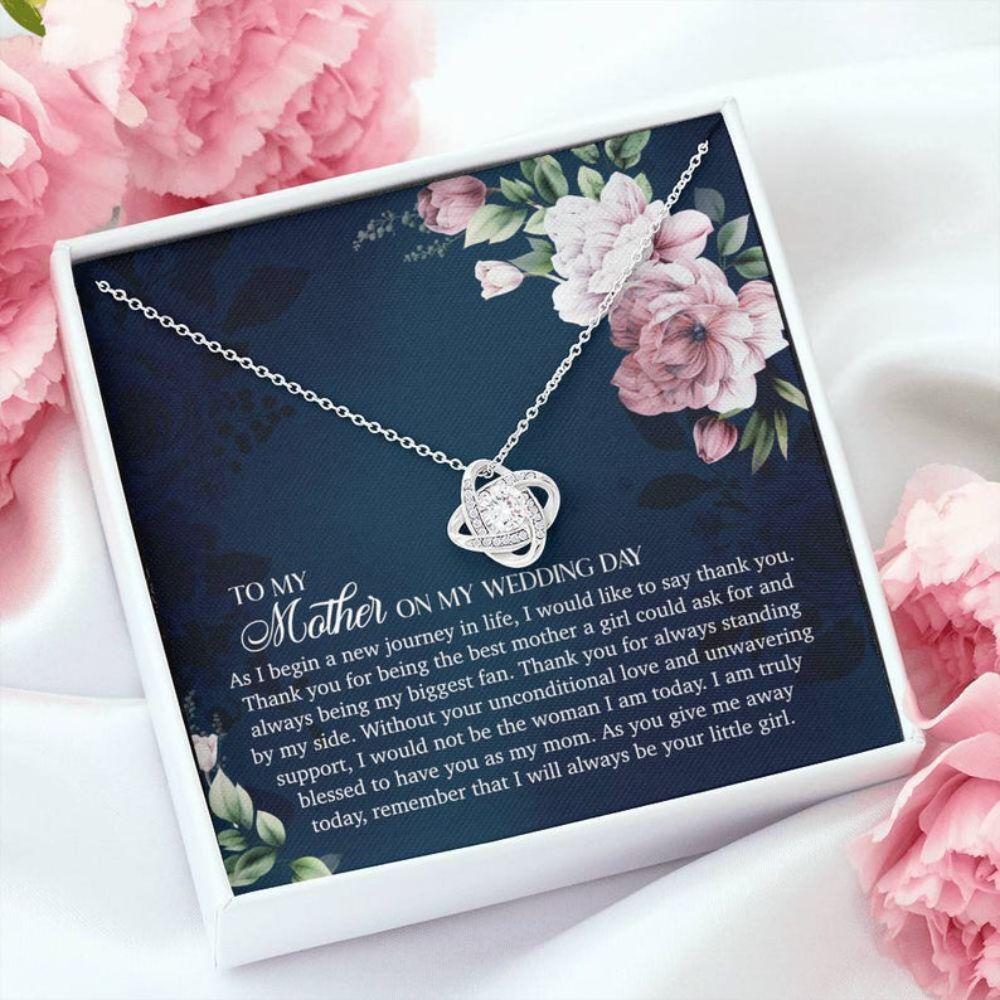 Mom Necklace, Mother Of The Bride Necklace Gift From Daughter, Wedding Day Gift For Mom From Bride