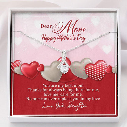 Mom Necklace, Mothers Day Necklace “ Thank You For Best Mom Gift Necklace From Daughter