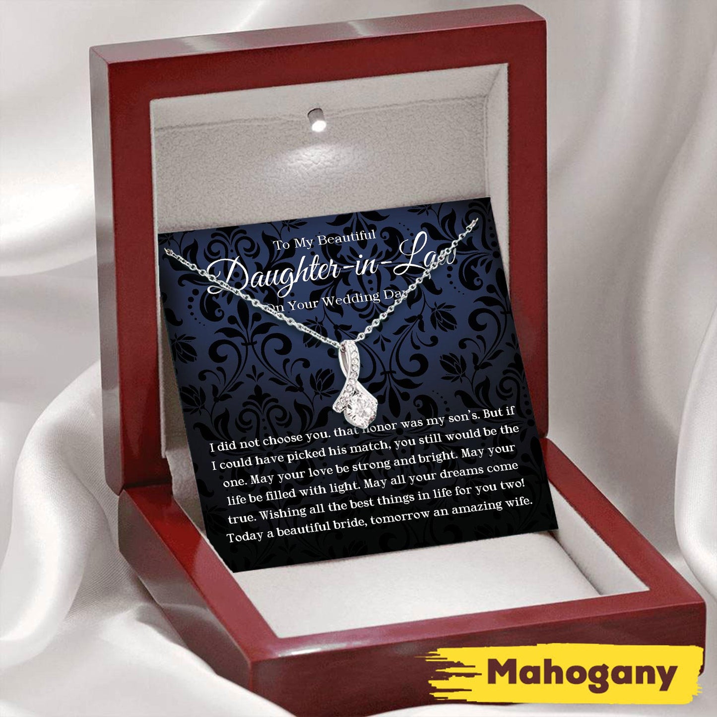 Daughter In Law Necklace Gift On Wedding Day, Future Daughter In Law, Bride Necklace Gift From Mother In Law