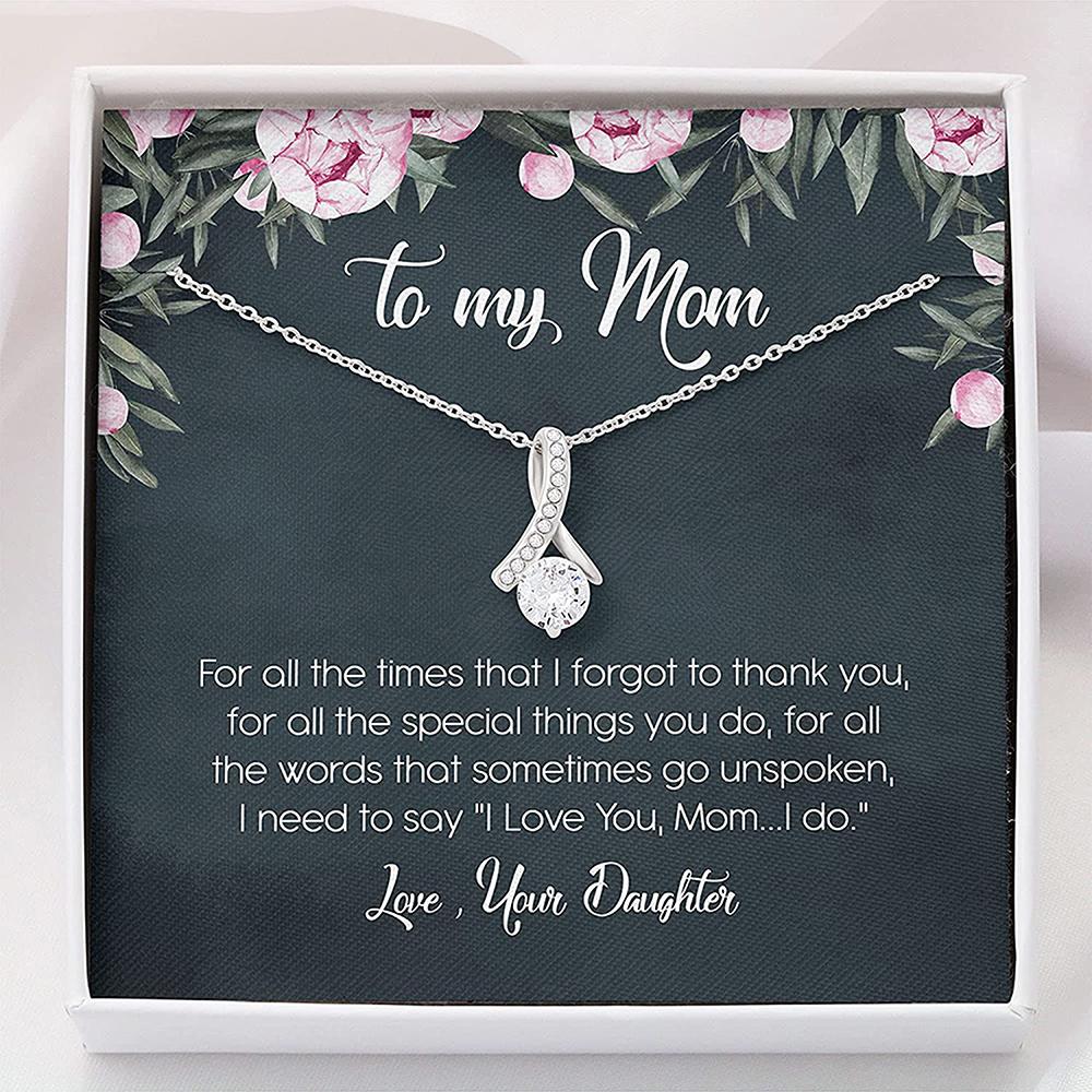 Mom Necklace, Gift For Mom “ To My Mom Gift Thank To Mom Mother Day Necklace