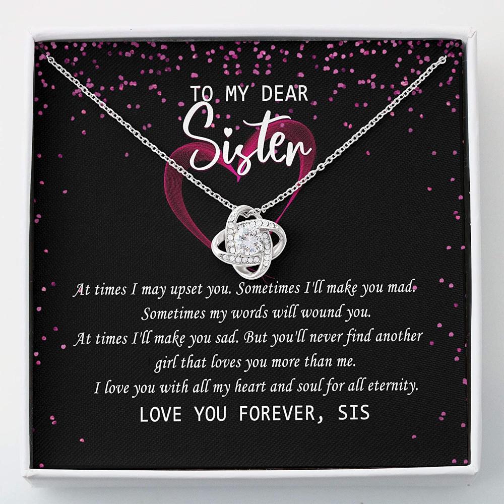 Sister Necklace, Necklace For Sister “ Dear My Sister Gift Unbiogical Sister