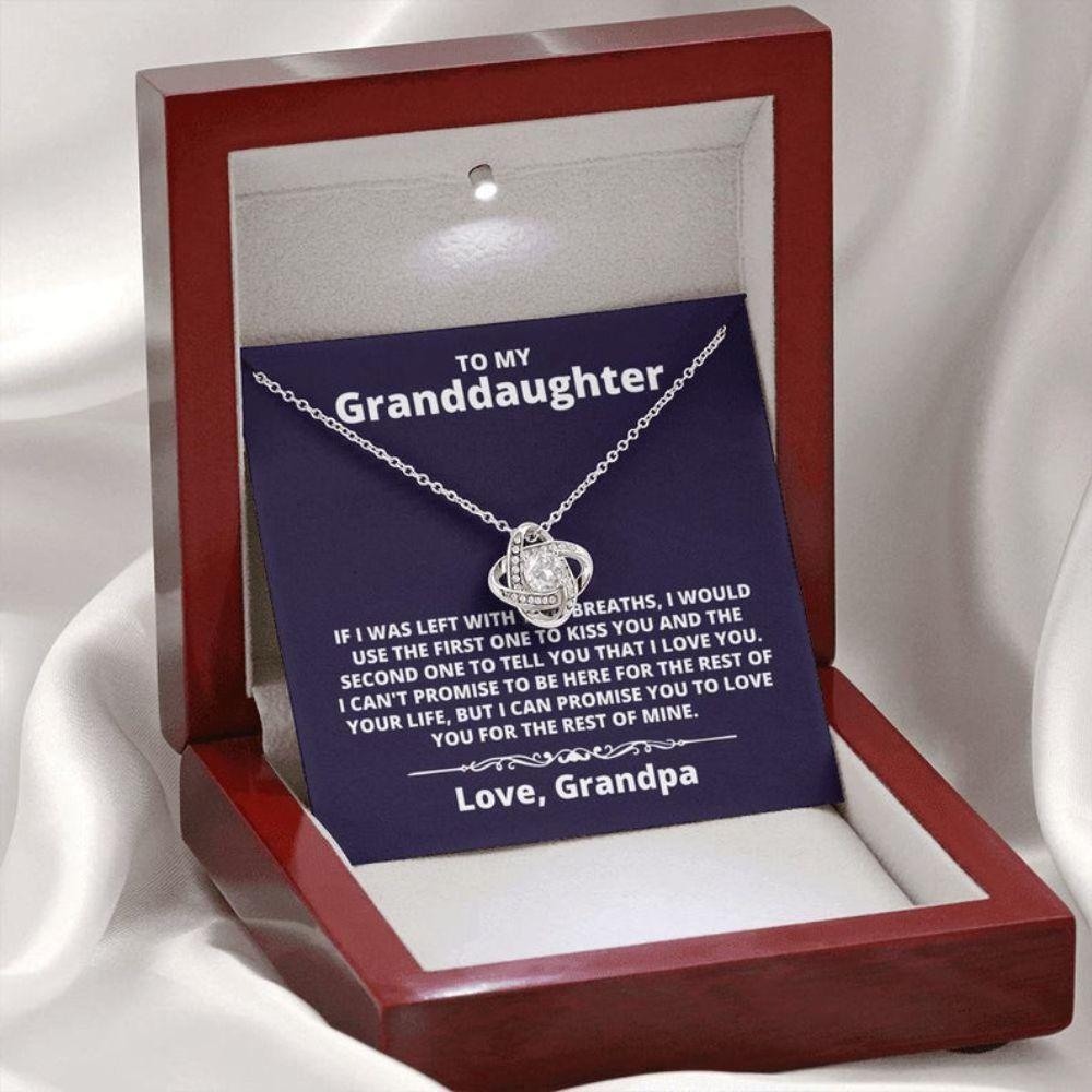 Granddaughter Necklace, Necklace Gift For Granddaughter From Grandpa, Gift From Grandfather Grandpa