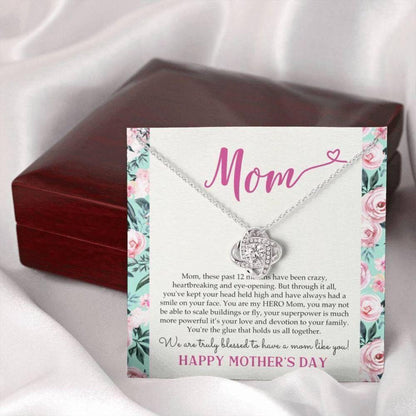 Mom Necklace, Necklace Gift For Mom For Mother’S Day “ Mom You Are My Hero, Present For Mom