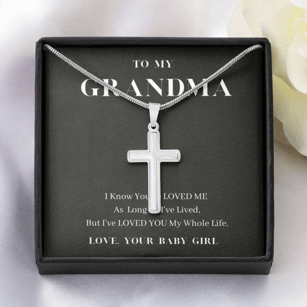 Grandmother Necklace, Necklace To My Grandma, Love You My Whole Life, Granddaughter To Grandma Gift