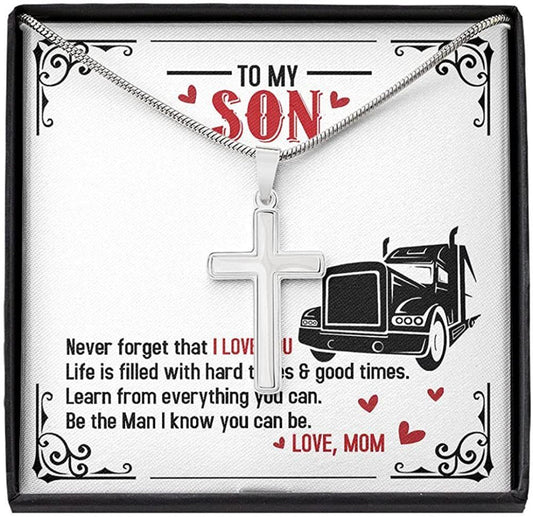 Son Necklace, Necklace Trucker’S Son -To My Son Gift Necklace For Son From Mom Rakva