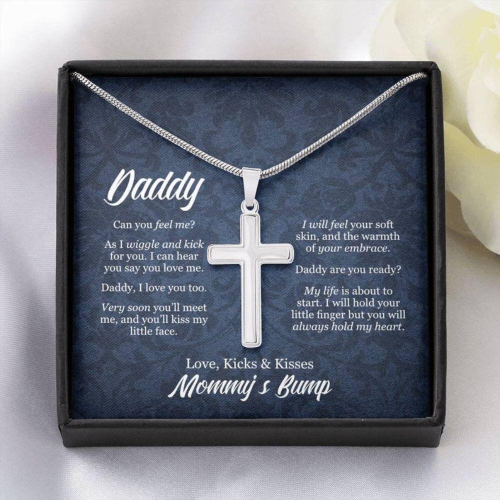 Husband Necklace, Dad Necklace, New Dad Necklace Gift From Baby Bump, Daddy Gift From Bump, Dad To Be Gifts