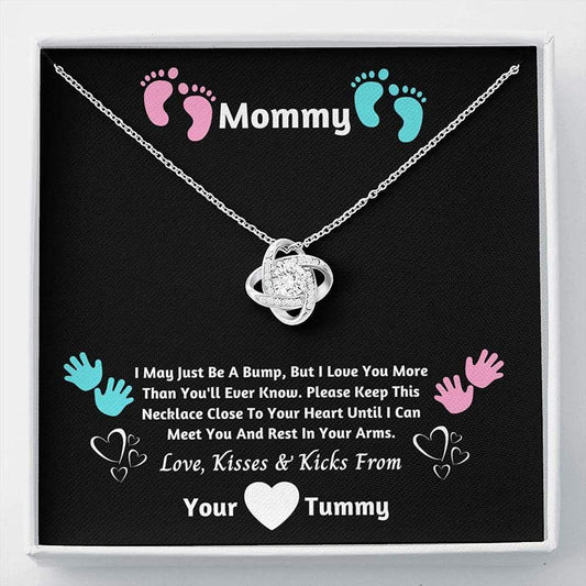 Mom Necklace, Stepmom Necklace, New Mom Necklace Gift From Husband, Mommy Gift From Unborn Baby, Baby Bump
