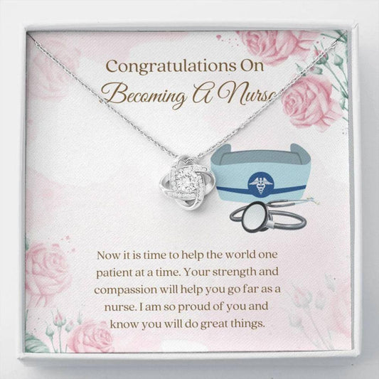 Nurse Grad Necklace - Finished Nursing School - Graduation Card - New Nurse Gift - Grad Message Card - Graduation Gift