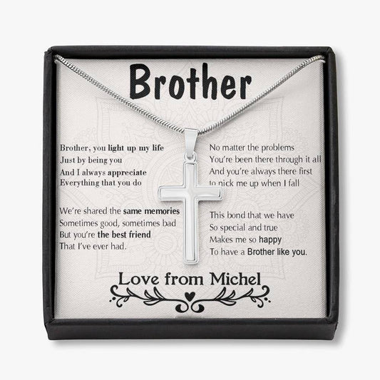 Brother Necklace, Personalized Necklace Gift For Brother, Gift For Brother From Sister, Teenage Brother, Custom Name Rakva