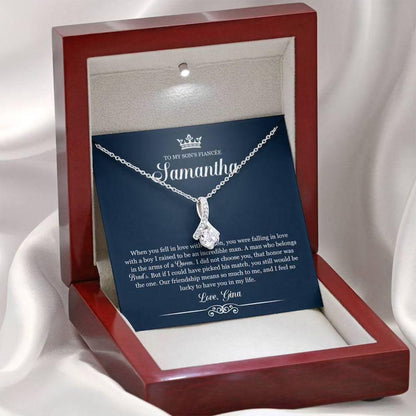 Personalized Necklace Gift For My Son’S Fiancee “ To My Son?S Fiance Necklace Custom Name Necklace
