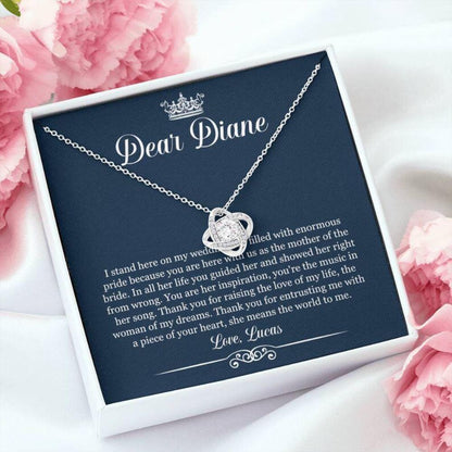 Mom Necklace, Personalized Necklace Mother Of The Bride Gift From Groom, Future Mother-In-Law Gift On Wedding Day Custom Name
