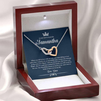 Daughter-In-Law Necklace, Personalized Necklace To My Son’S Fianc’E Gift, Gift For My Son’S Fiancee Custom Name