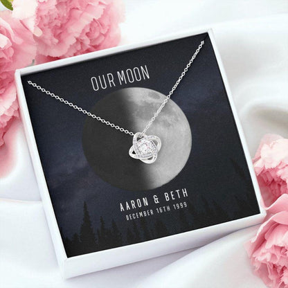 Girlfriend Necklace, Wife Necklace, Pesonalized Our Moon Phase Custom Necklace, Girlfriend Gift, Wife Gift, Moon Phase Gift