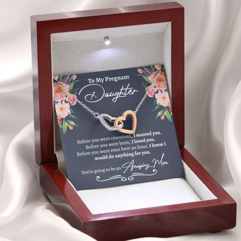 Daughter Necklace, Pregnancy Gift For Daughter “ Baby Shower Gift To Daughter Necklace