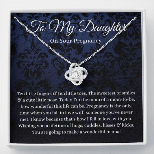Daughter Necklace, Pregnant Daughter Gift Necklace, Gift For Mom To Be, Expecting Mom, Gift From Mom