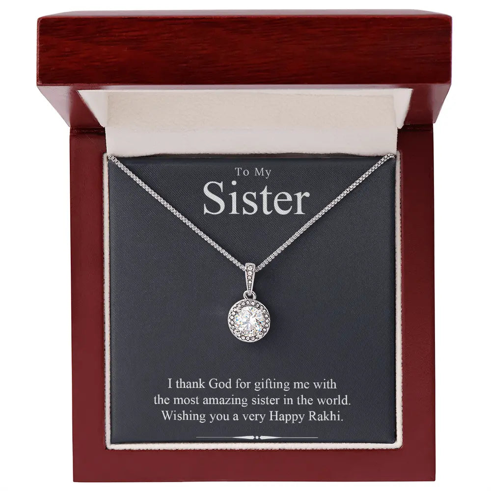 Best Rakhi Gift Idea For Sister - Pure Silver Necklace Gift Set